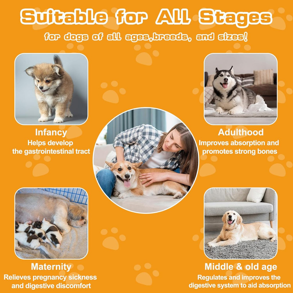 Probióticos para Perros y Gatos con Prebióticos y Enzimas Digestivas, 120 Masticables