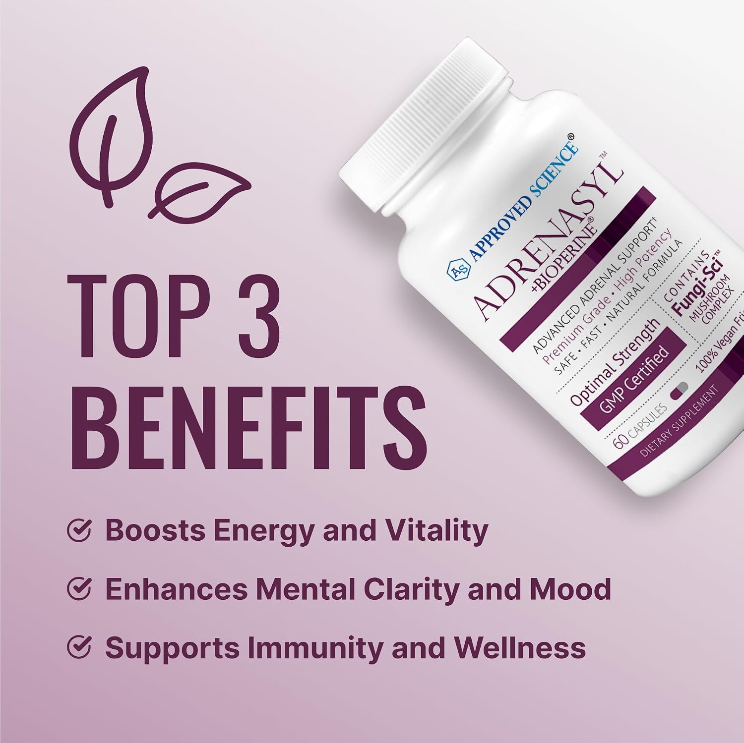 Adrenasyl de Approved Science - Apoyo para las Glándulas Suprarrenales - 60 Cápsulas