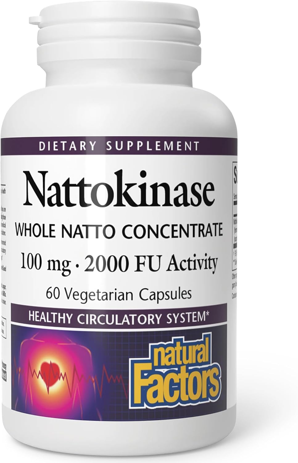 Natural Factors Nattokinasa 100mg – 60 Cápsulas Vegetales