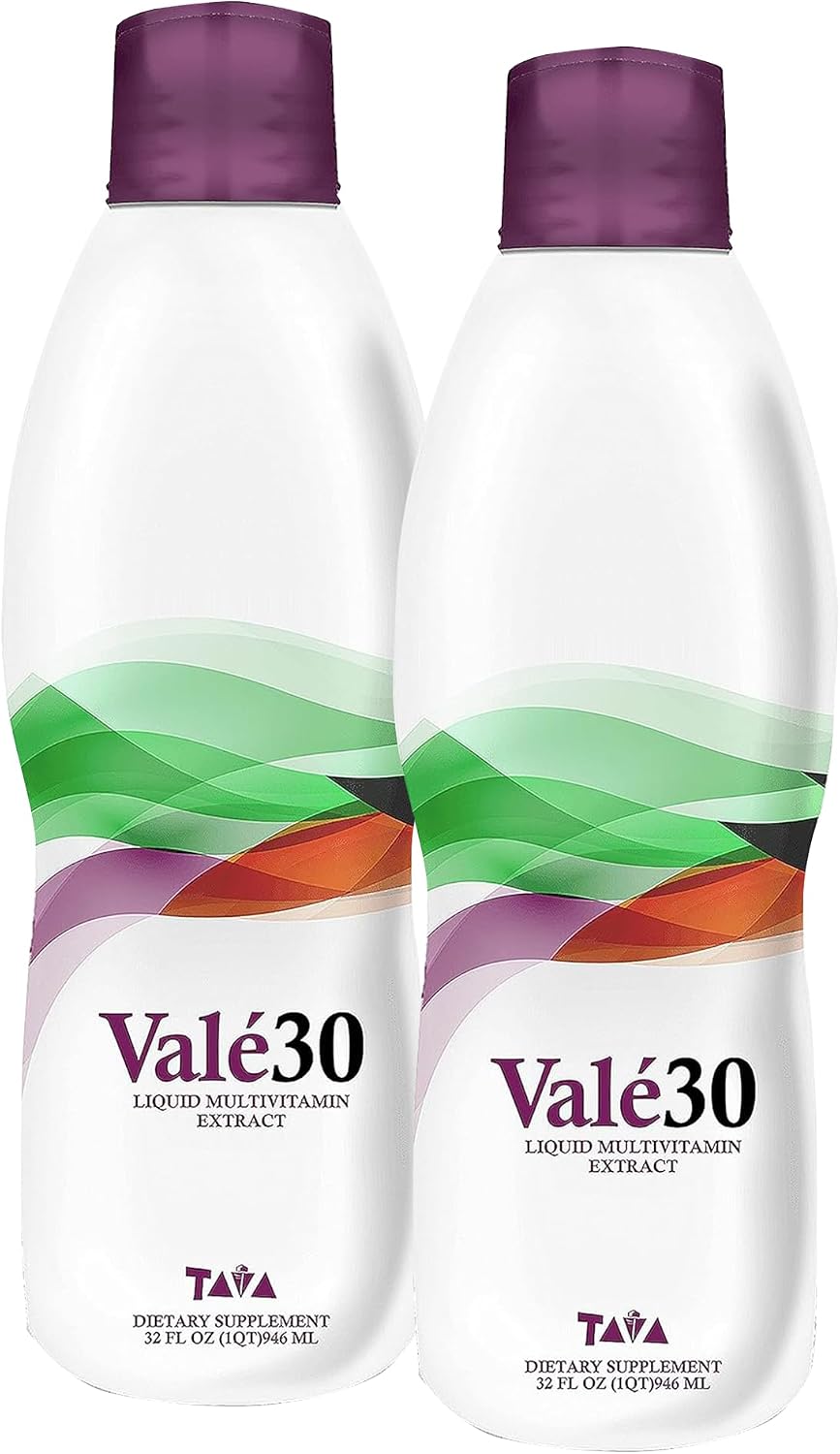 TAVA Valé30 - Multivitamínico Líquido - 30 Días con Vitamina A y Complejo B para Hombres, Mujeres y Familia - 2 Botellas