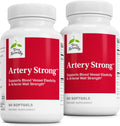 Terry Naturally Artery Strong - Suplemento Cardiovascular con Vitaminas A, D3 y K2 - 60 Cápsulas Blandas (Pack de 2)