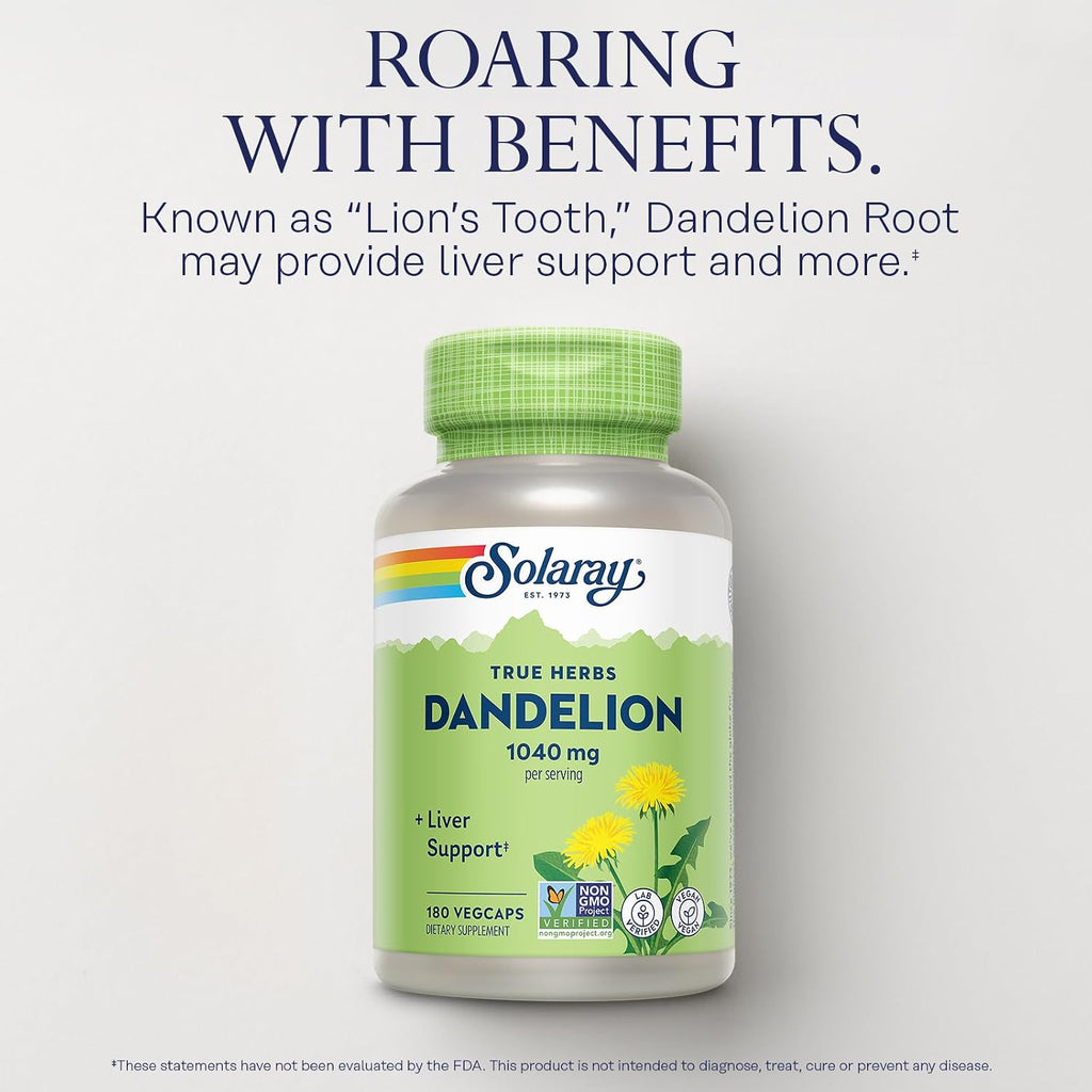 Solaray Dandelion Root 1040 mg - 60 Cápsulas Veganas