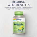 Solaray Dandelion Root 1040 mg - 60 Cápsulas Veganas