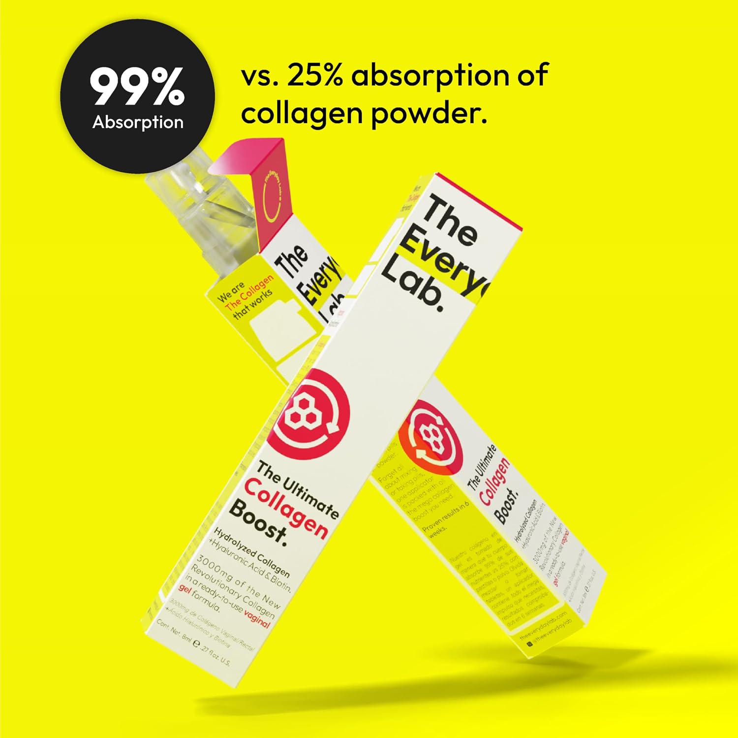 Ultimate Collagen Boost Gel 8 ml Aplicador – Colágeno Hidrolizado, Ácido Hialurónico y Biotina