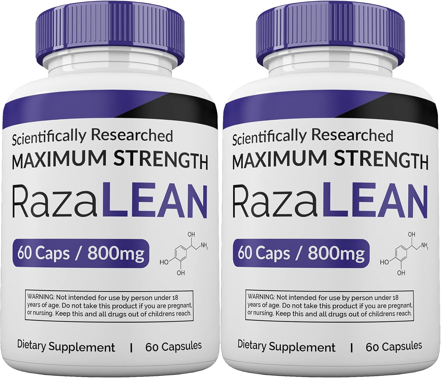 Gold Nutra RazaLean Pills, 2 Pack - 2 Meses de Suministro