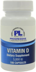 Laboratorios Progresivos Vitamina D-3 5000 UI 100 Cápsulas