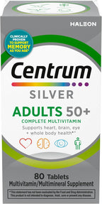Centrum Silver Multivitamínico para Adultos 50+ - 80 Comprimidos