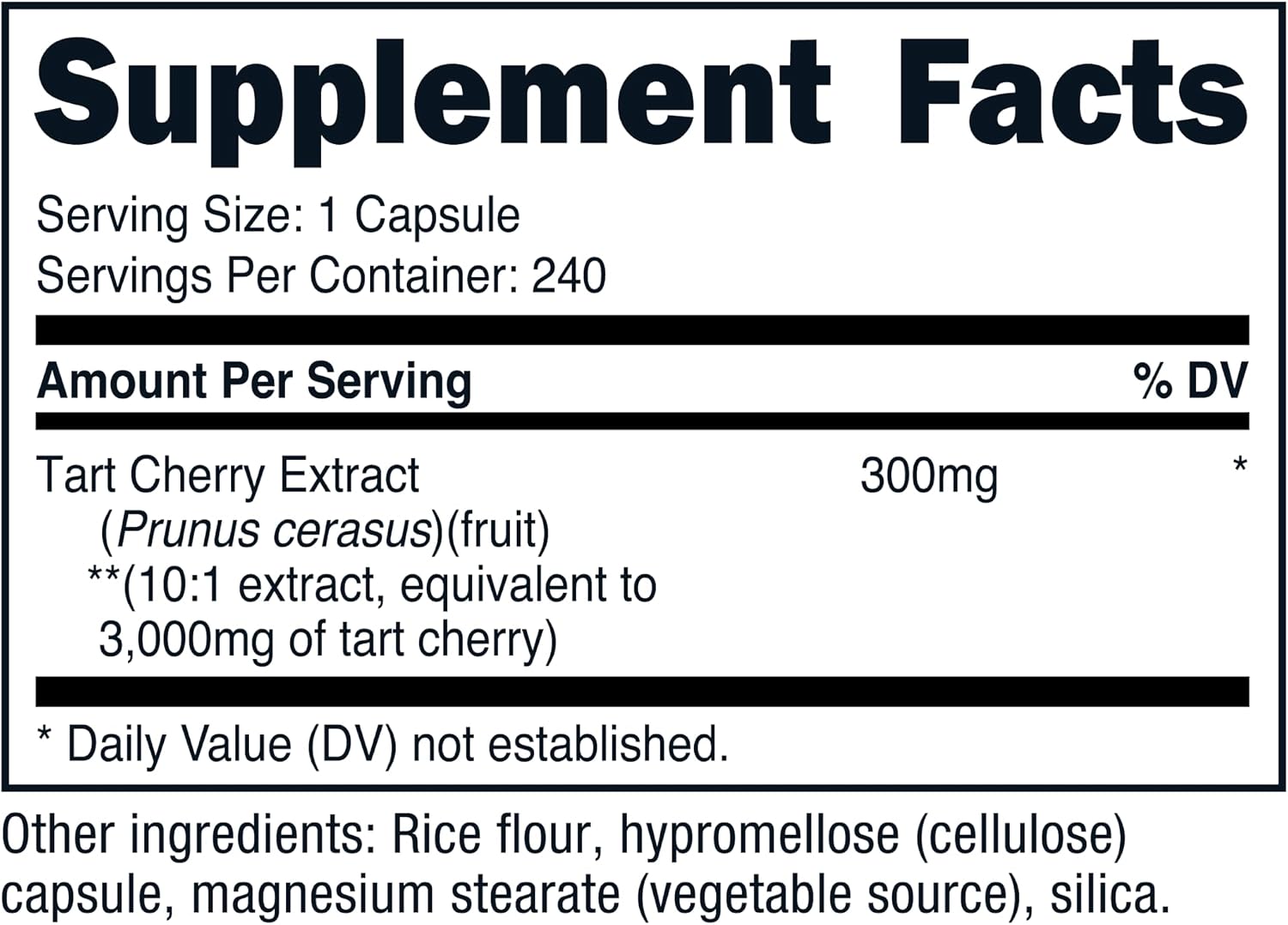 Nutricost Extracto de Cereza Ácida 240 Cápsulas Veganas