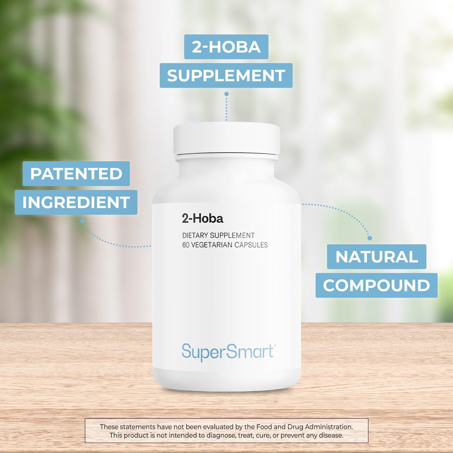Supersmart 2-HOBA (Hobamine) 100mg - 60 Cápsulas Vegetarianas