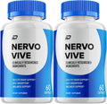 Nervo Vive Cápsulas para el Cerebro – NervoVive Fórmula Máxima Potencia Totalmente Natural para Memoria y Concentración, Apoyo Vive Nervo (Paquete de 2 – 120 Cápsulas)