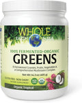 Whole Earth & Sea de Natural Factors, Verduras Fermentadas Orgánicas - Suplemento Vegano en Polvo, Sabor Tropical, 406 g