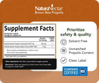 NaturaNectar - Brown Bee Propolis - 60 Capsules - NSF Certified - Gluten Free