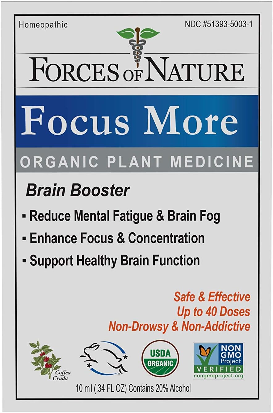 Focus More de Forces of Nature - Tintura Sublingual Orgánica para el Apoyo Cognitivo