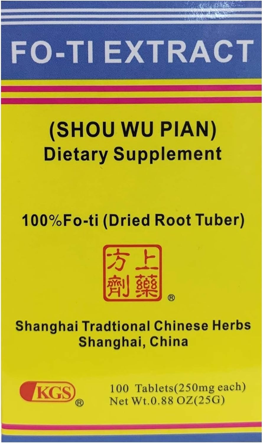 Shou Wu Tablets (Sou Wu Pian) 250mg - 100 Comprimidos