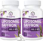 Ulmubra Suplemento de Azafrán Liposomal 88,5 mg – Máxima Absorción, 120 Cápsulas Veganas
