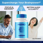Memo Defender Brain and Memory Support Capsules, Memo Defender for Memory Supplement Pills, Advanced Formula Nootropic Pills for Brain Health Support, MemoDefender Health Blend Reviews (5 Pack)