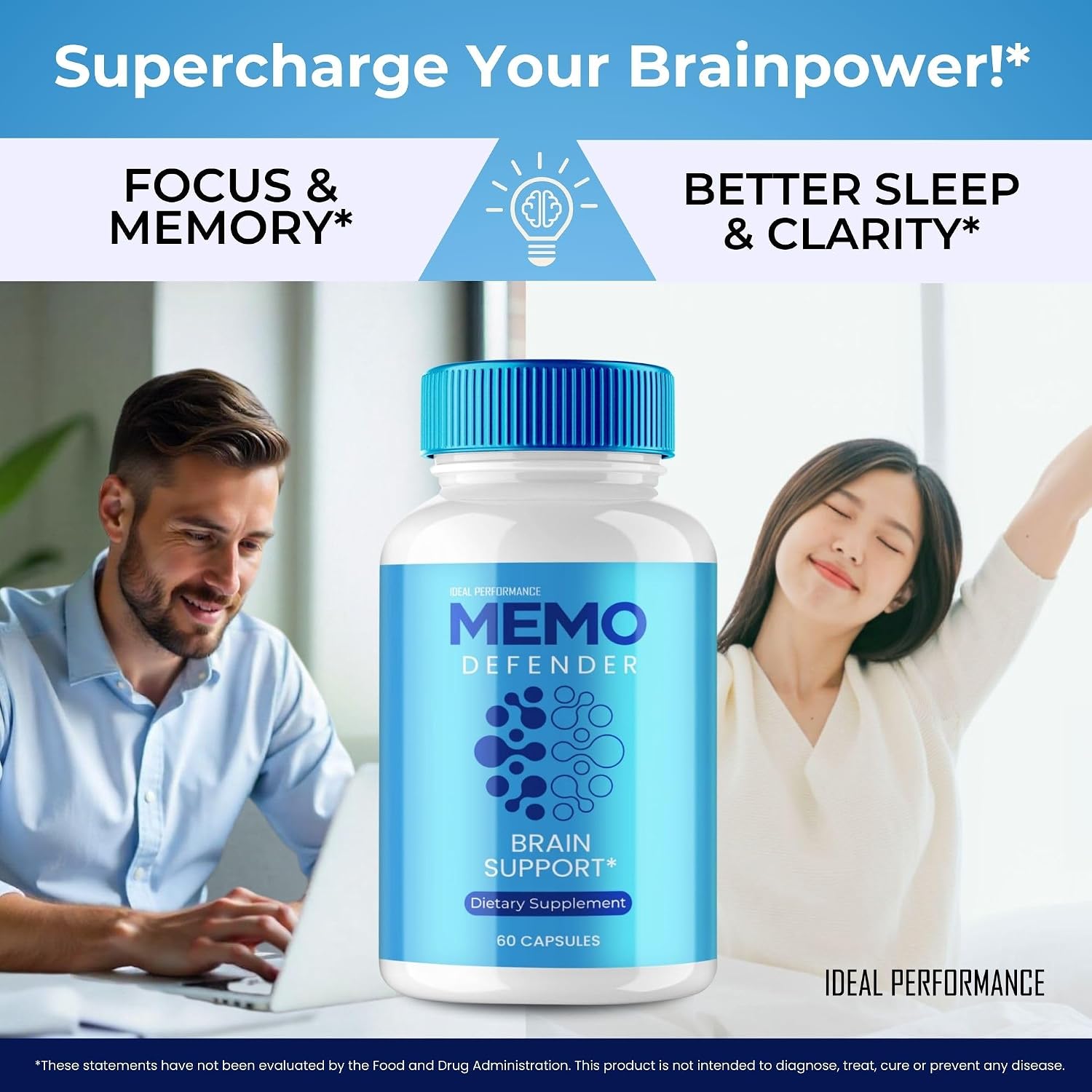 Memo Defender Brain and Memory Support Capsules, Memo Defender for Memory Supplement Pills, Advanced Formula Nootropic Pills for Brain Health Support, MemoDefender Health Blend Reviews (5 Pack)