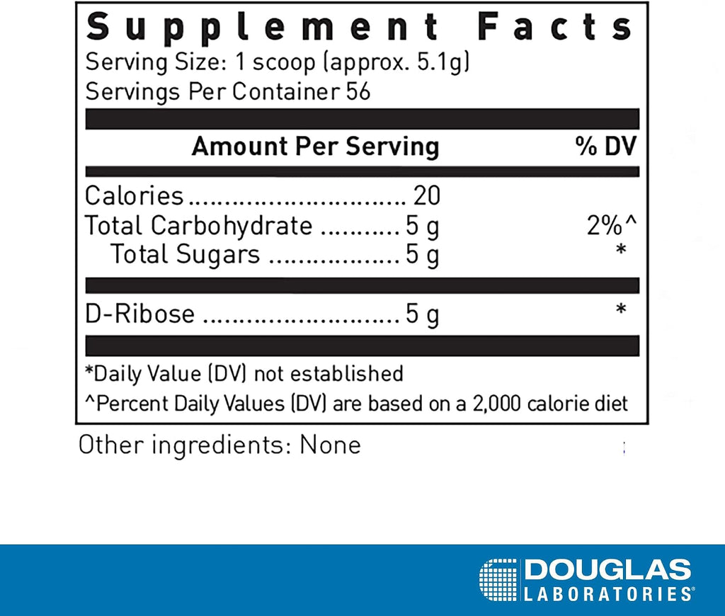 Douglas Laboratories Corvalen – Suplemento de D-ribosa en polvo (288,6 g)