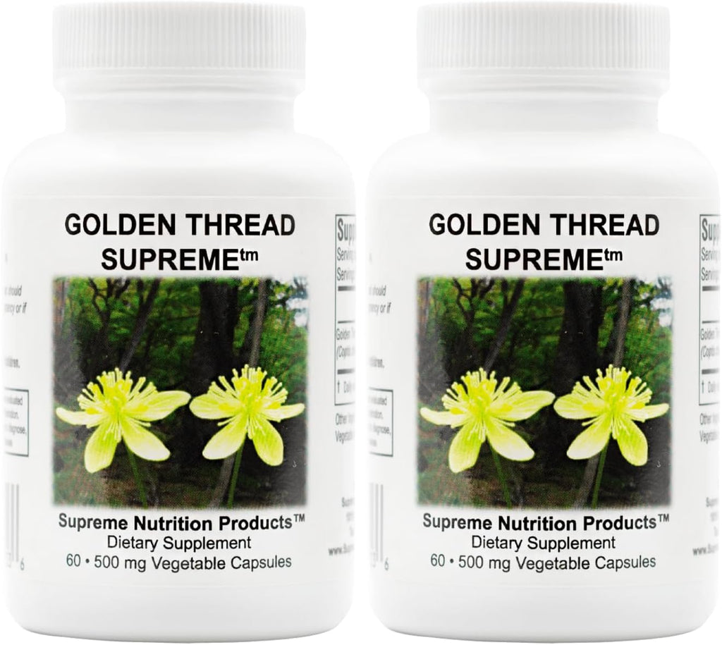 Supreme Nutrition Golden Thread Supreme, 60 Cápsulas Vegetarianas de Coptis Chinensis Pura