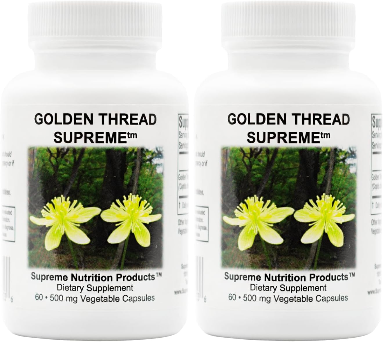 Supreme Nutrition Golden Thread Supreme, 60 Cápsulas Vegetarianas de Coptis Chinensis Pura