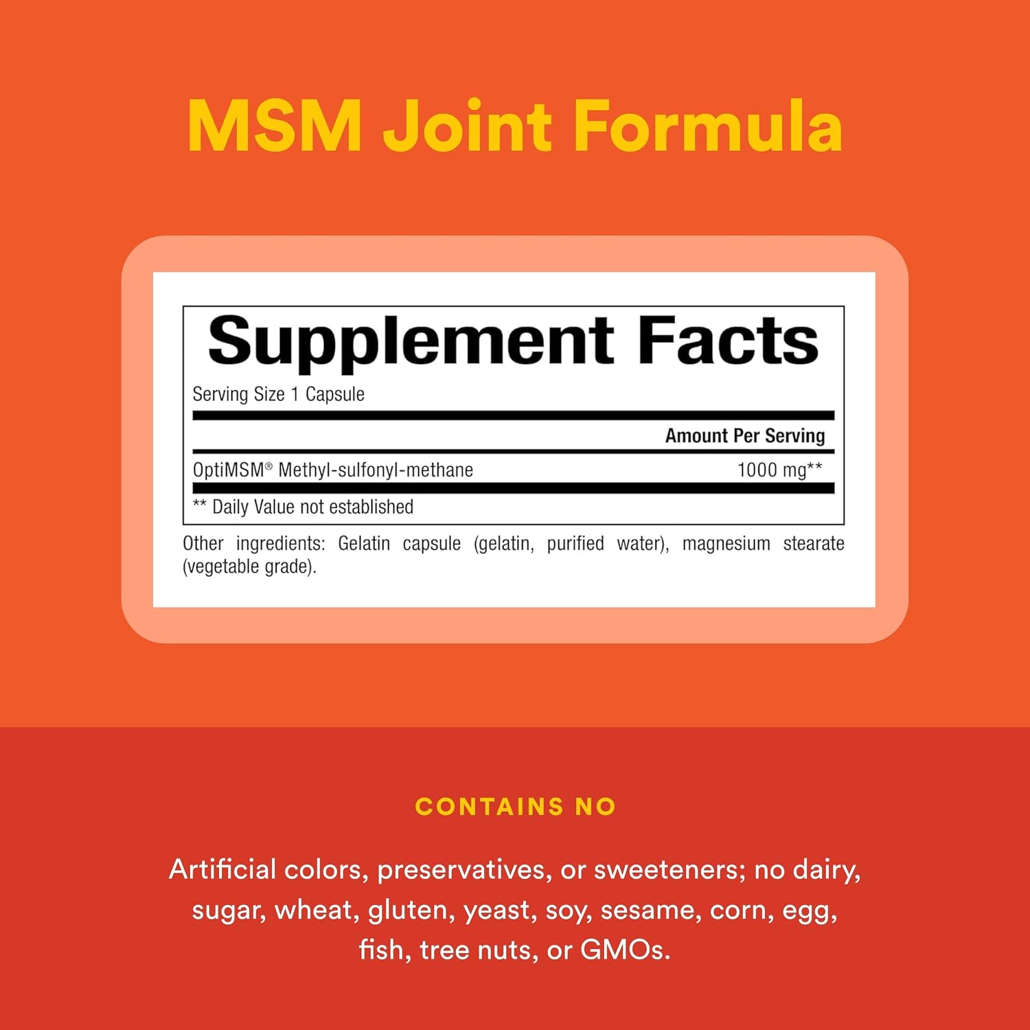 Natural Factors, MSM, Supports Joints, Hair, Skin & Nails, 90 Capsules
