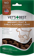 Vet's Best Snacks Masticables con Levadura de Cerveza y Ajo, Omega 3 para Perros, 60 unidades