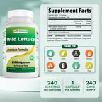 Best Naturals Wild Lettuce 10:1 Extract 250 mg - 240 Capsules