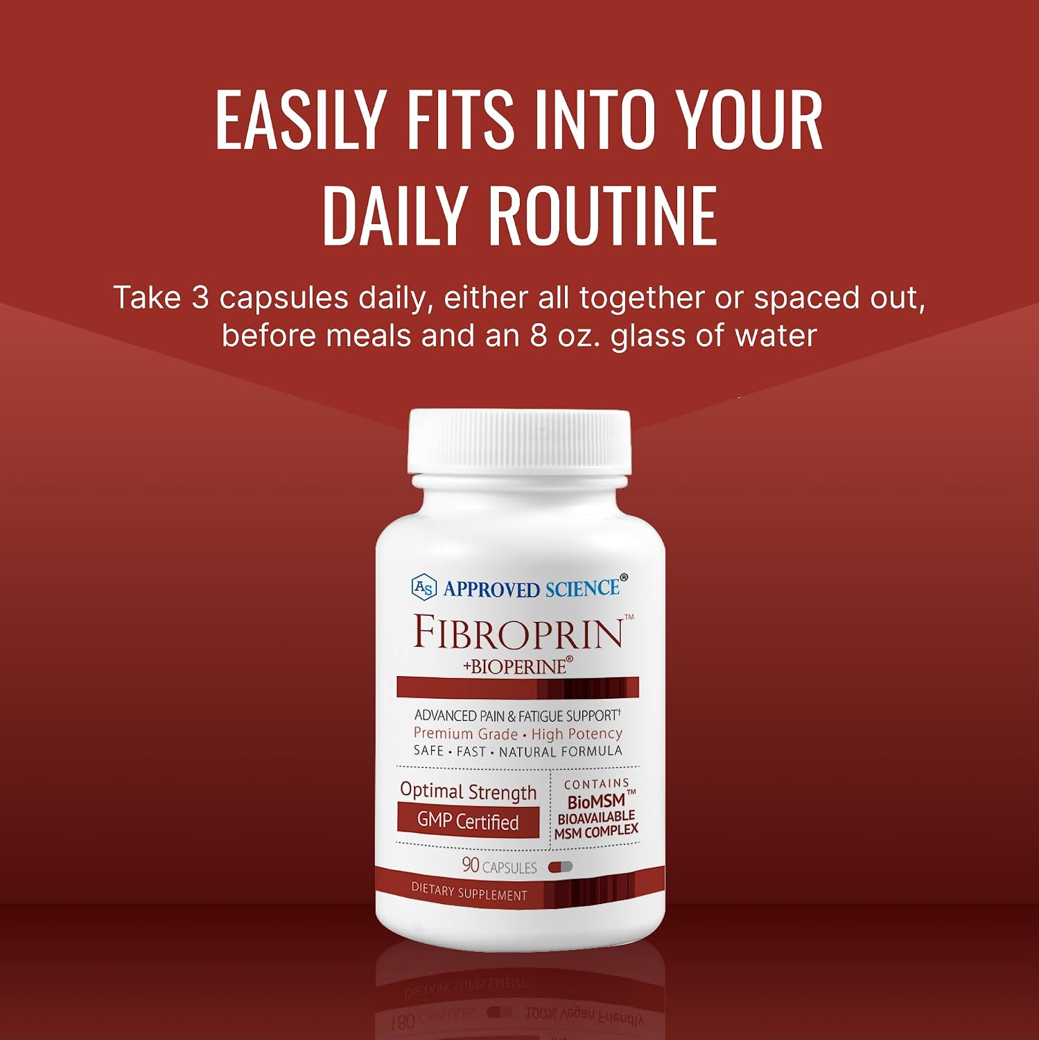 Approved Science Fibroprin - Alivio para Nervios y Músculos - Mejora la Movilidad - 90 Cápsulas