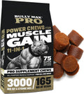 Bully Max 11-en-1 Power Chews para Perros - Suplemento de Aminoácidos y Proteínas, 75 Chews Blandos