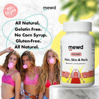 MEWD Multivitamínico en Gomitas para Adolescentes y Niños - Pelo, Piel y Uñas - 60 Gomitas