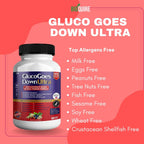 GlucoGoes Down Ultra – Complemento alimenticio, 120 cápsulas (Pack de 2 envases)