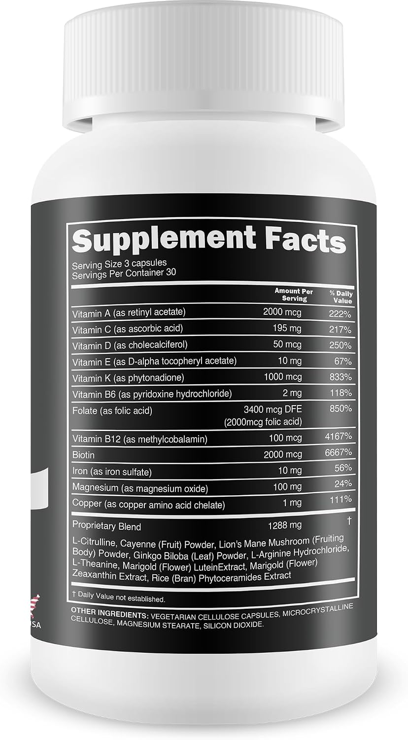 Silk Advanced Biotin Complex - Suplemento de Biotina, Niacina y Vitaminas B para Cabello, Piel y Uñas