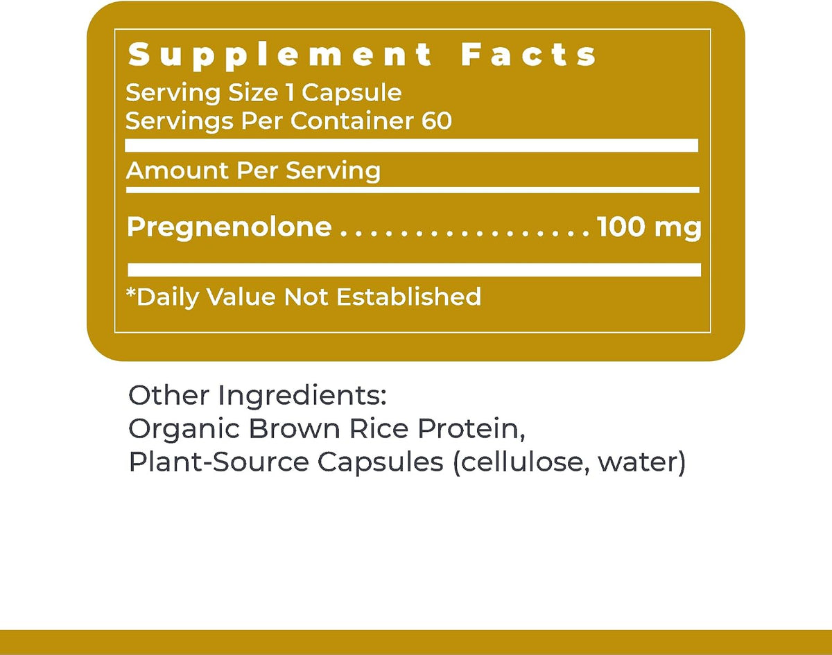 Premier Research Labs Premier Pregnenolone - 100mg Pregnenolone for Hormone Support, Precursor to Progesterone, – Image 6