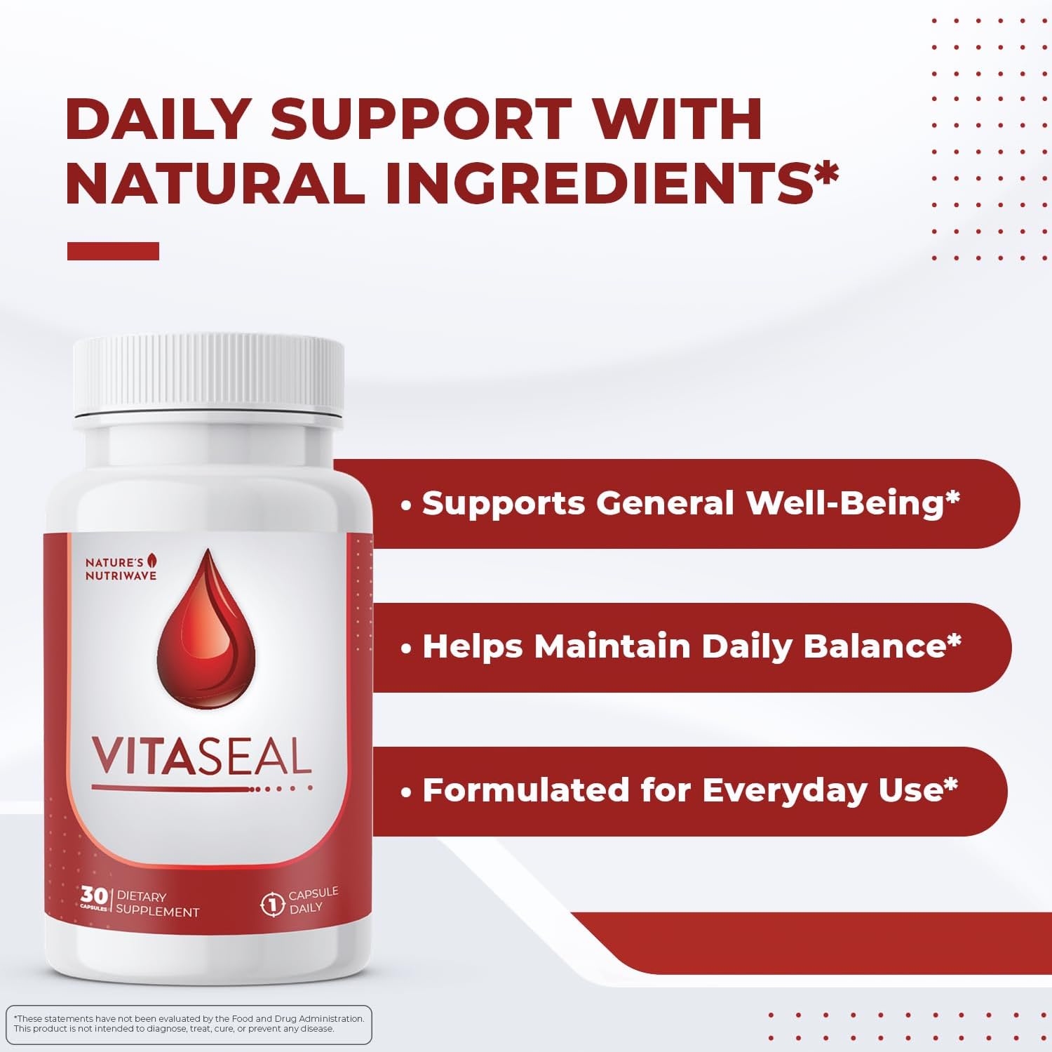 Vitaseal – Suplemento con Botánicos, Vitaminas C y E y Minerales (30 Cápsulas)