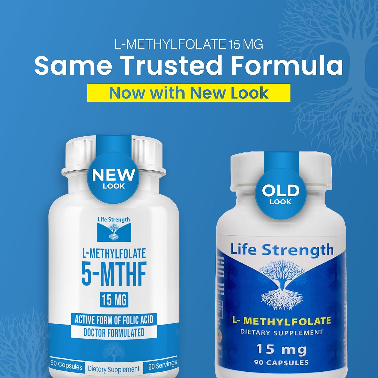 L-Methylfolate 15 mg | 90 Cápsulas | Metilfolato Activo 5-MTHF
