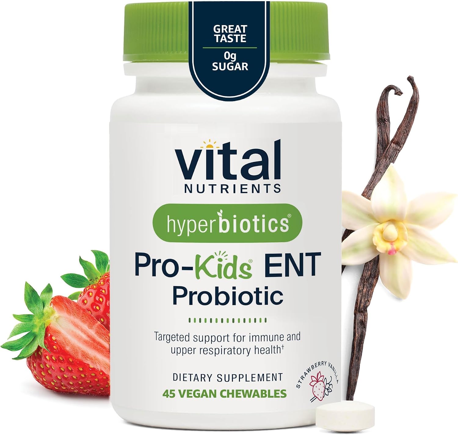 Hyperbiotics Vital Nutrients Probiótico Pro Kids - 60 Comprimidos Masticables Sabor Naranja