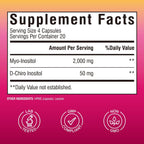 Vitalibre Inositol 40:1 - Myo-Inositol y D-Chiro Inositol para el Equilibrio Hormonal, 80 Cápsulas Veganas