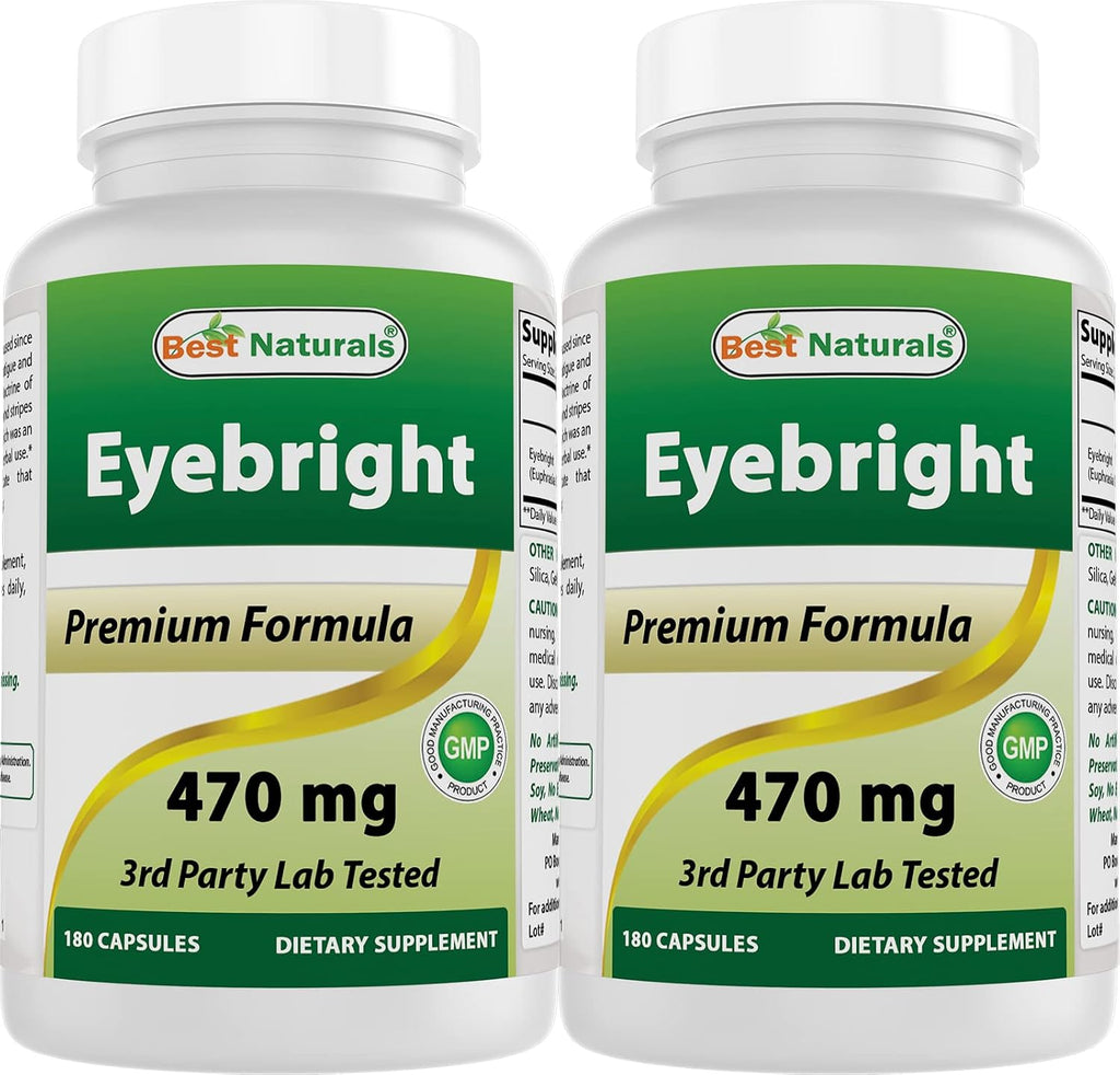Best Naturals Eyebright 470 mg - 180 Cápsulas (Pack de 2)