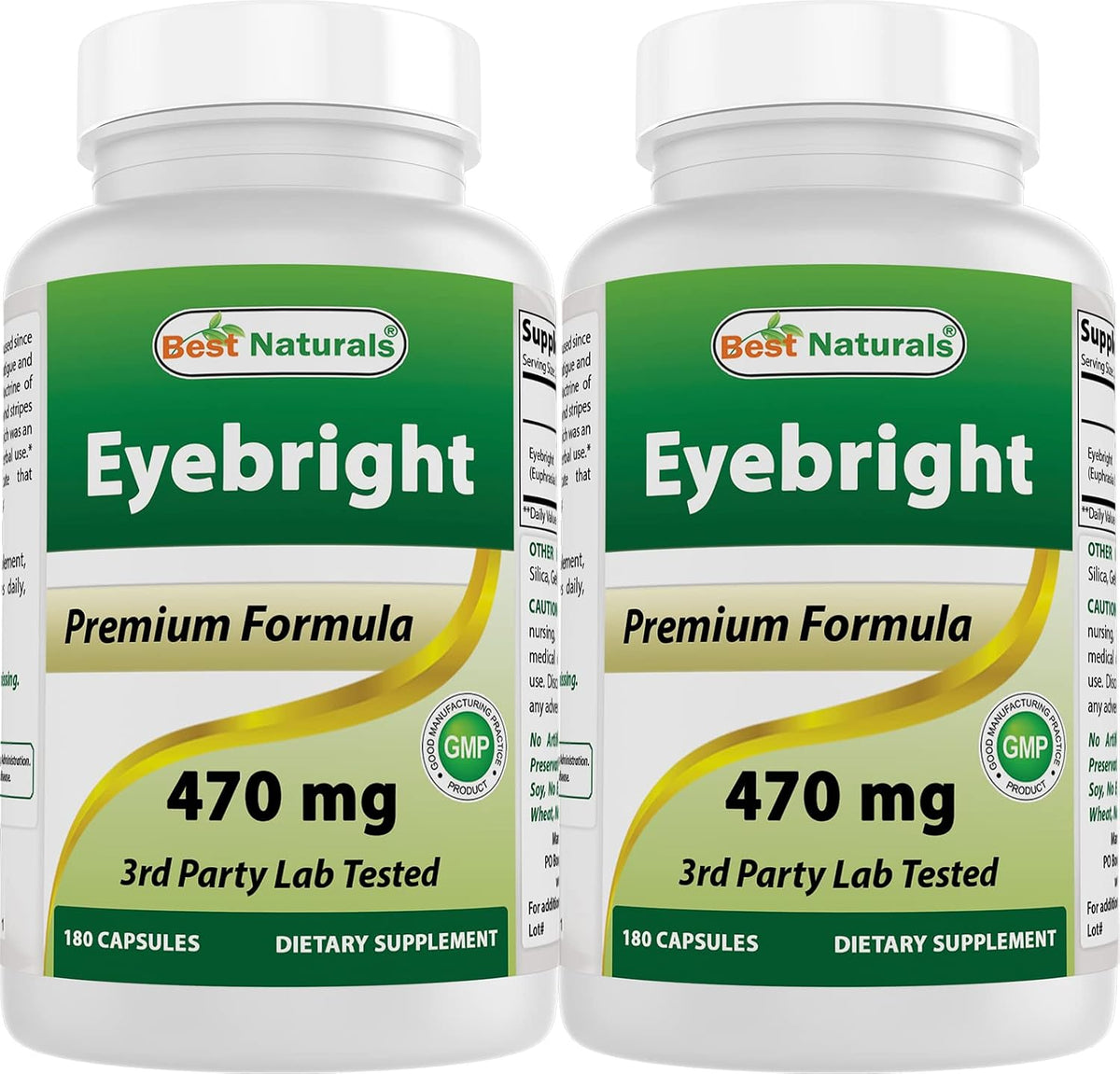 Best Naturals Eyebright 470 mg - 180 Cápsulas (Pack de 2) – Image 1
