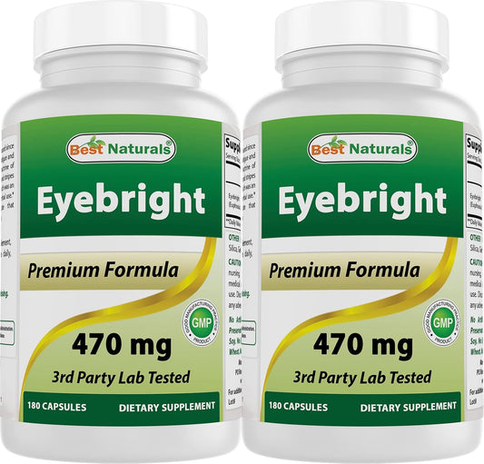 Best Naturals Eyebright 470 mg - 180 Cápsulas (Pack de 2)