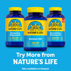 Nature's Life Betaína HCl con Pepsina – Suplemento Digestivo, 100 Cápsulas