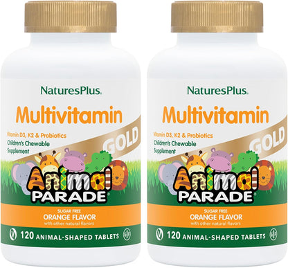 NaturesPlus Animal Parade Gold Multivitamin Infantil - 120 Comprimidos Masticables Sabor Sandía – Image 7