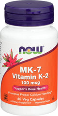 NOW Foods Vitamin K-2 MK-7 100 mcg, 60 Cápsulas Veganas
