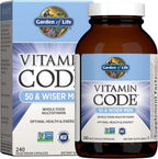 Garden of Life Vitamin Code Hombres 50 y más Multivitamínico con Probióticos para Hombres Mayores de 50 Años