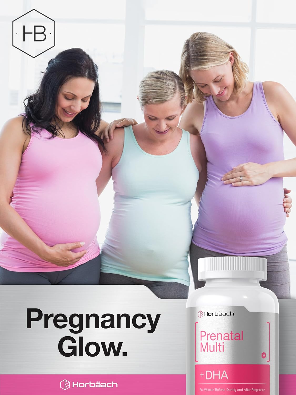 Horbäach Women's Prenatal Multivitamin with DHA, Iron and Folic Acid - 70 Softgels