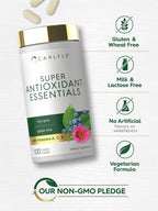 Carlyle Suplemento Antioxidante con Vitaminas A, C y E | 100 Comprimidos | Complejo Nutricional | Fórmula No GMO, Sin Gluten