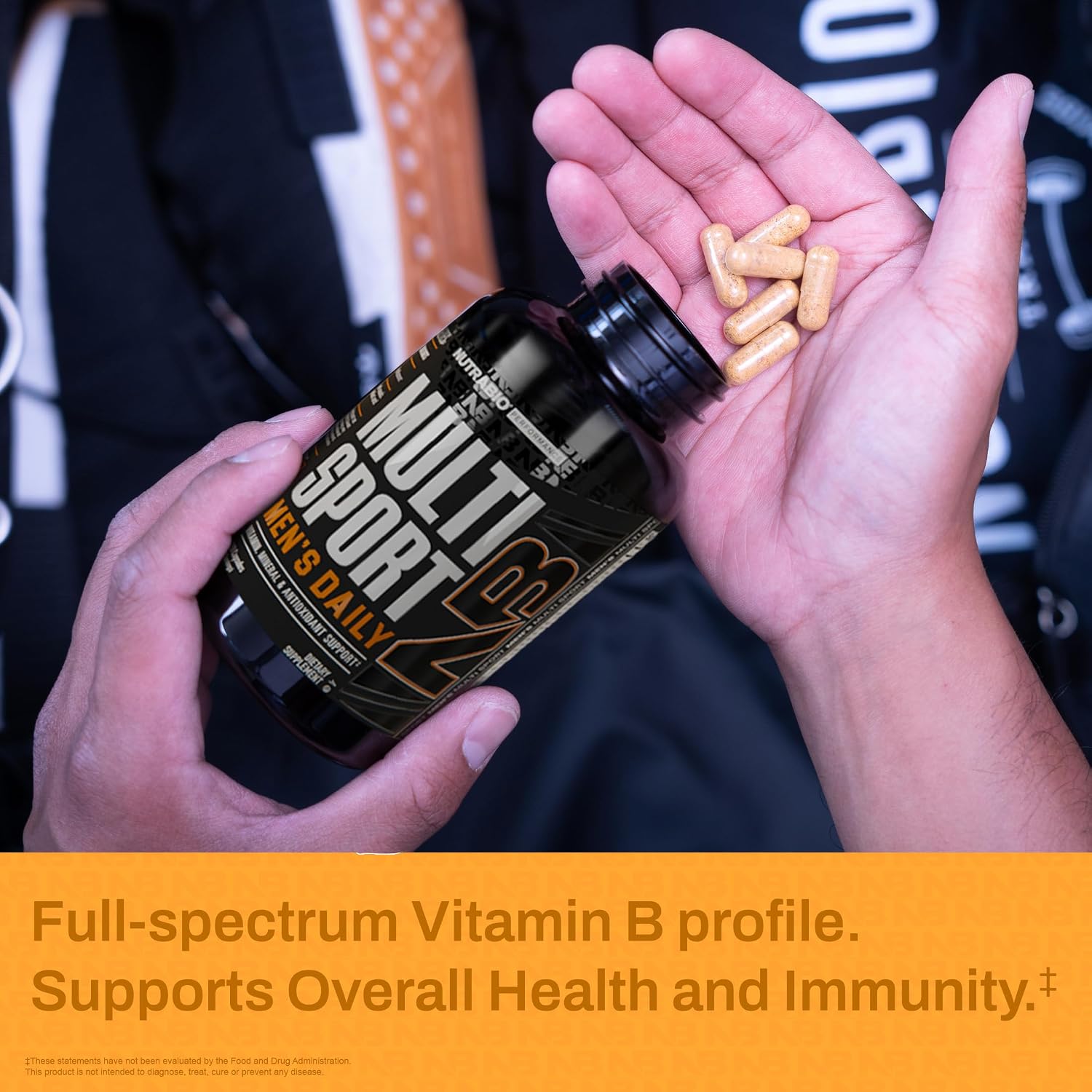 NutraBio MultiSport Men's Multivitamin - 33 Vitamins and Minerals - 120 Capsules