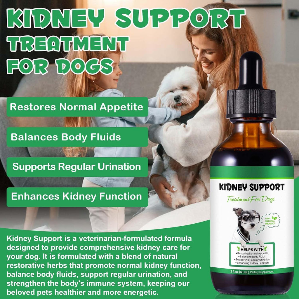 Kidney Support for Dogs - Suplemento Herbal para el Apoyo Renal, 60ml