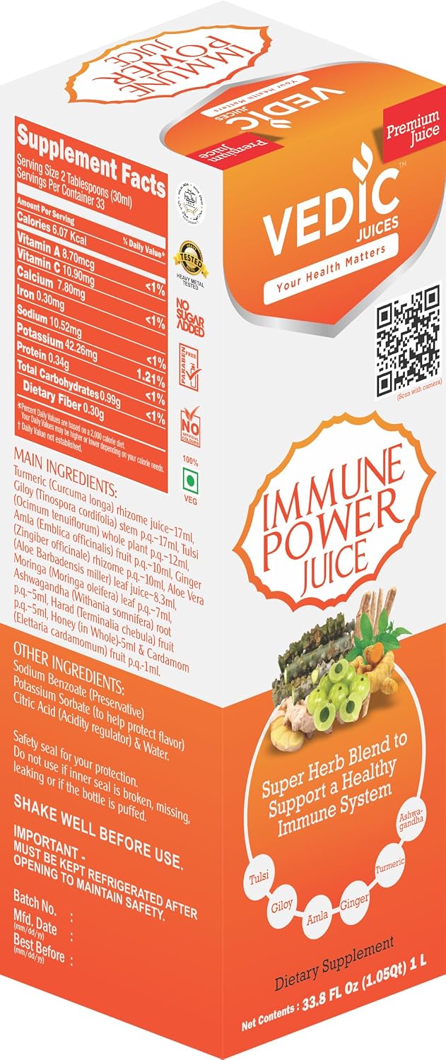Vedic Immune Power Juice 1L - Mezcla Potente de Hierbas para la Inmunidad