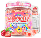 Neviss Multivitamínico Infantil en Gominolas + Calcio, Probióticos, Vitamina D3, C, B12 Metilada y Metilfolato - 60 Gominolas